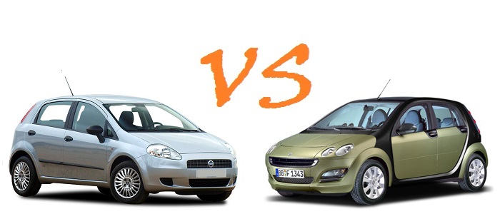 Okršaj: FIAT Grande Punto 1.4 vs Smart ForFour 1.3